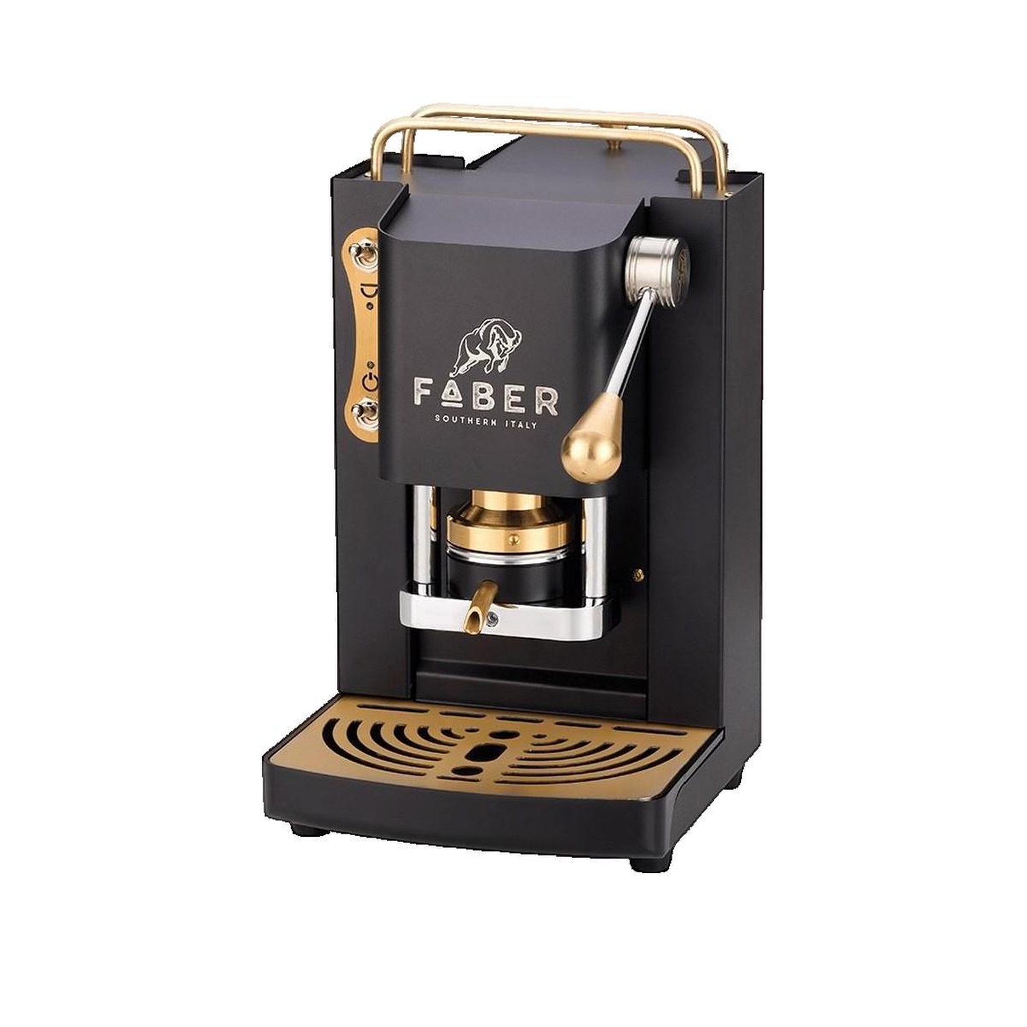 Voir la diapositive 2 : faber Machine à café semi-automatique Faber Italia PROBLACKBASOTT en acier inoxydable noir