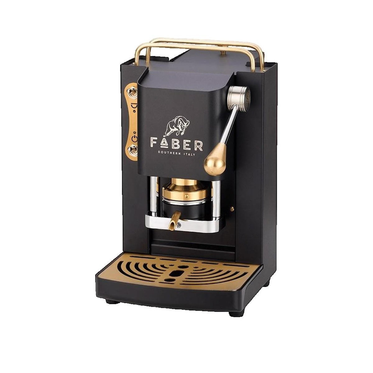 faber Machine à café semi-automatique Faber Italia PROBLACKBASOTT en acier inoxydable noir