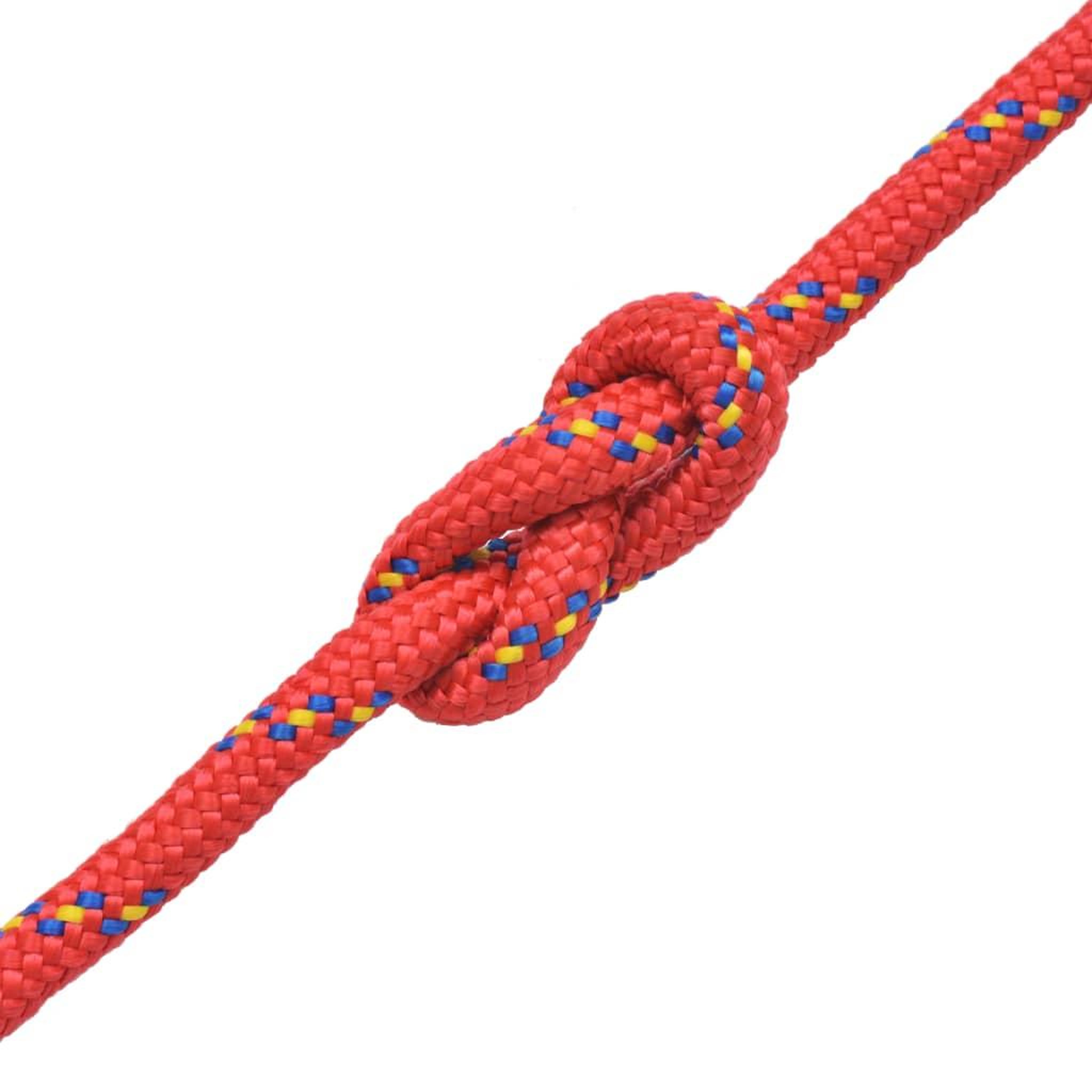 Voir la diapositive 2 : VIDAXL Corde de bateau Polypropylene 8 mm 100 m Rouge