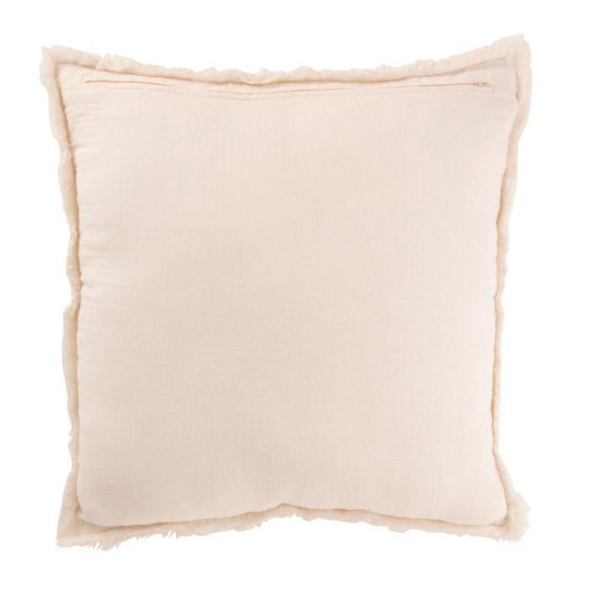 Paris Prix Coussin Déco  Effiloché  50x50cm Blanc