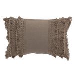 Paris Prix Coussin Déco  Bord Floches  30x45cm Taupe