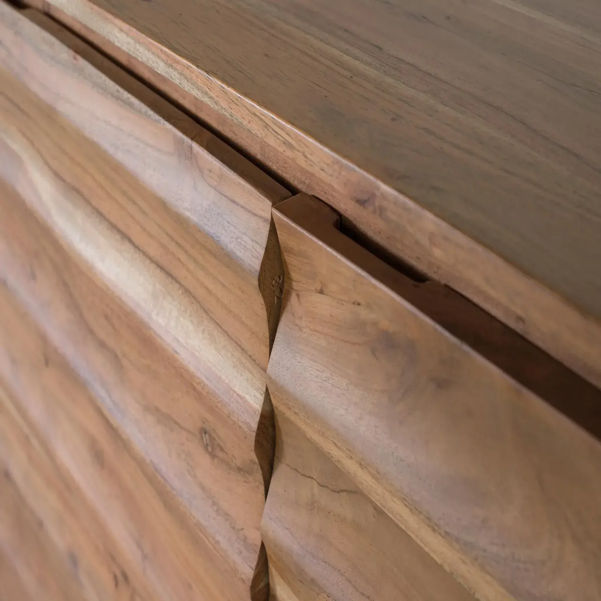 Voir la diapositive 3 : GINER Y COLOMER SL Buffet en bois d'acacia massif 145cm style rustique moderne