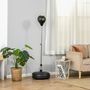 Voir la diapositive 2 : HOMCOM Punching ball sur pied hauteur réglable H.133 -151cm - ressort central, socle ventouses - accessoires - jaune noir