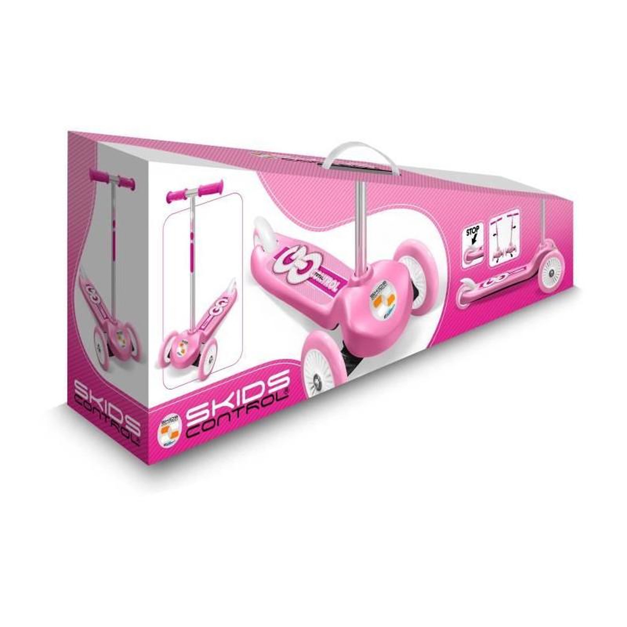Voir la diapositive 5 : STAMP Trottinette Steering 3 roues - STAMP - SKIDS CONTROL - Rose