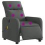 Voir la diapositive 3 : VIDAXL Fauteuil inclinable de massage electrique gris fonce tissu
