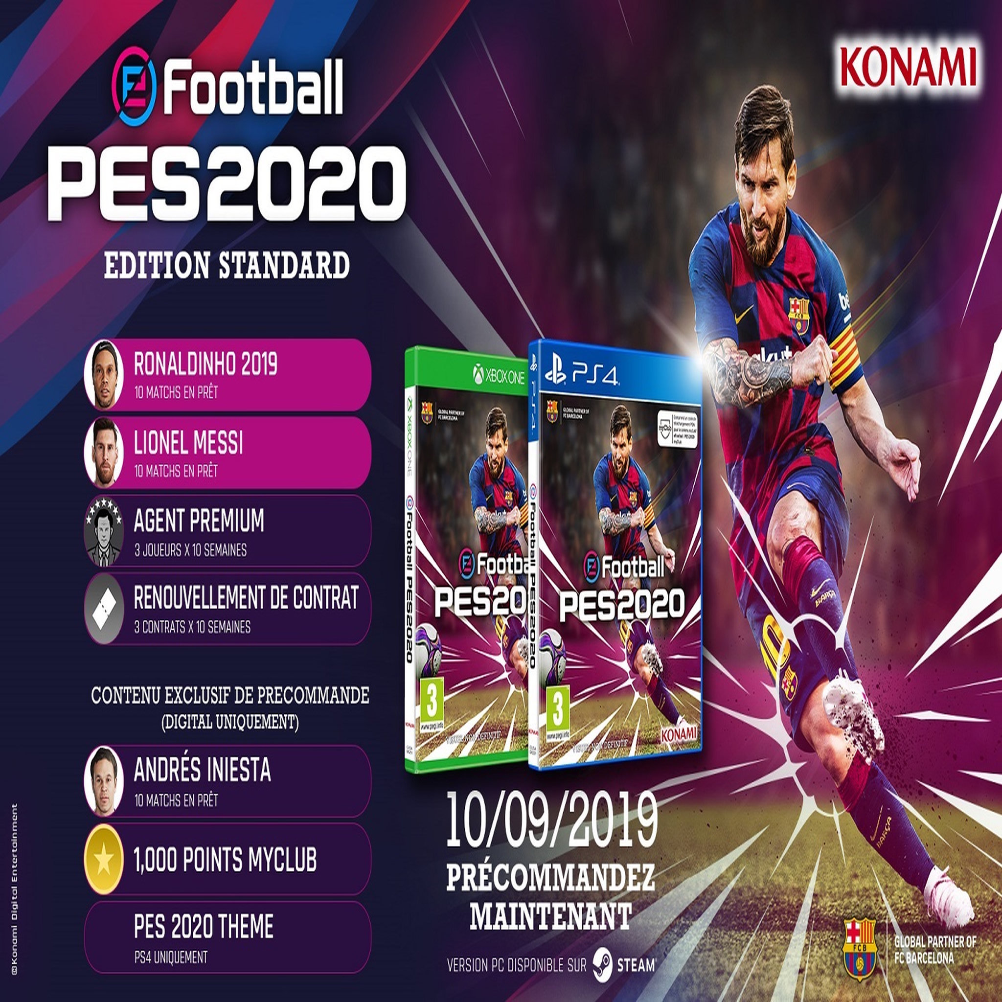 Voir la diapositive 3 : Konami PES 2020 PS4