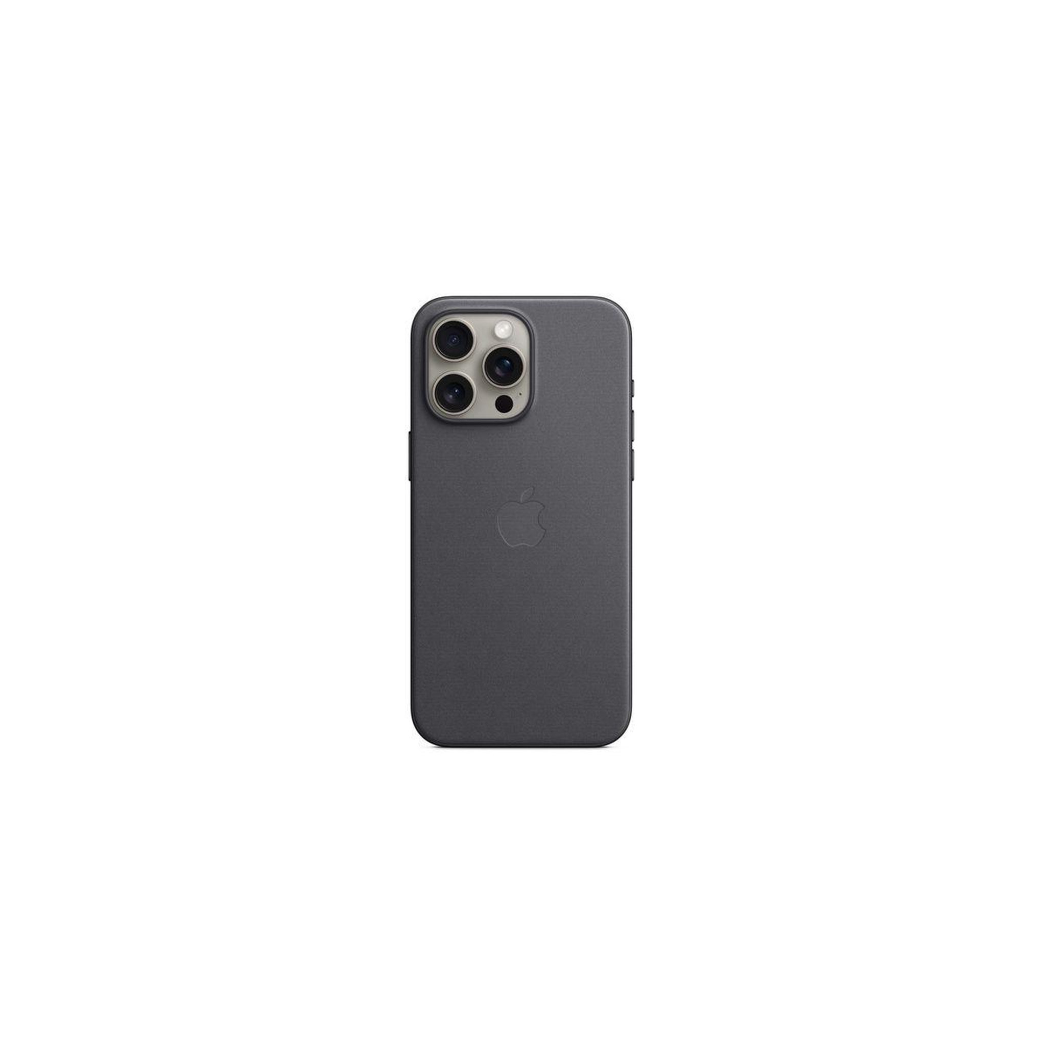 Voir la diapositive 1 : APPLE Coque iPhone 15 Pro Max MagSafe tissu fin Noir