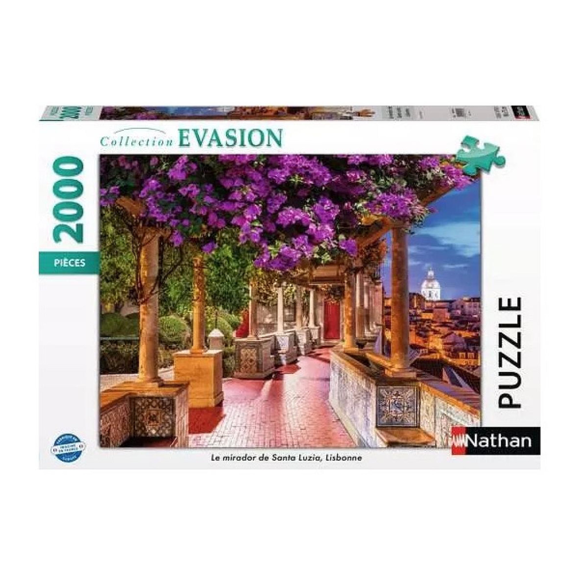 Nathan Nathan puzzle 2000 p  Le mirador de Santa Luzia, Lisbonne