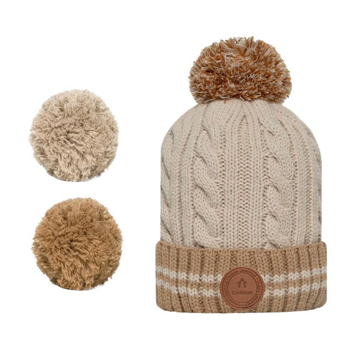 Calvin Klein Bonnet /Marron Femme Cabaia Creamy No Polar