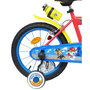 Voir la diapositive 2 : Nickelodeon Vélo enfant 16'' - Modèle Garçon Pat Patrouille pour enfant de 105 à 120 cm avec stabilisateurs - 2 freins - Plaque décorative avant - Bidon arrière et pneus gonflables