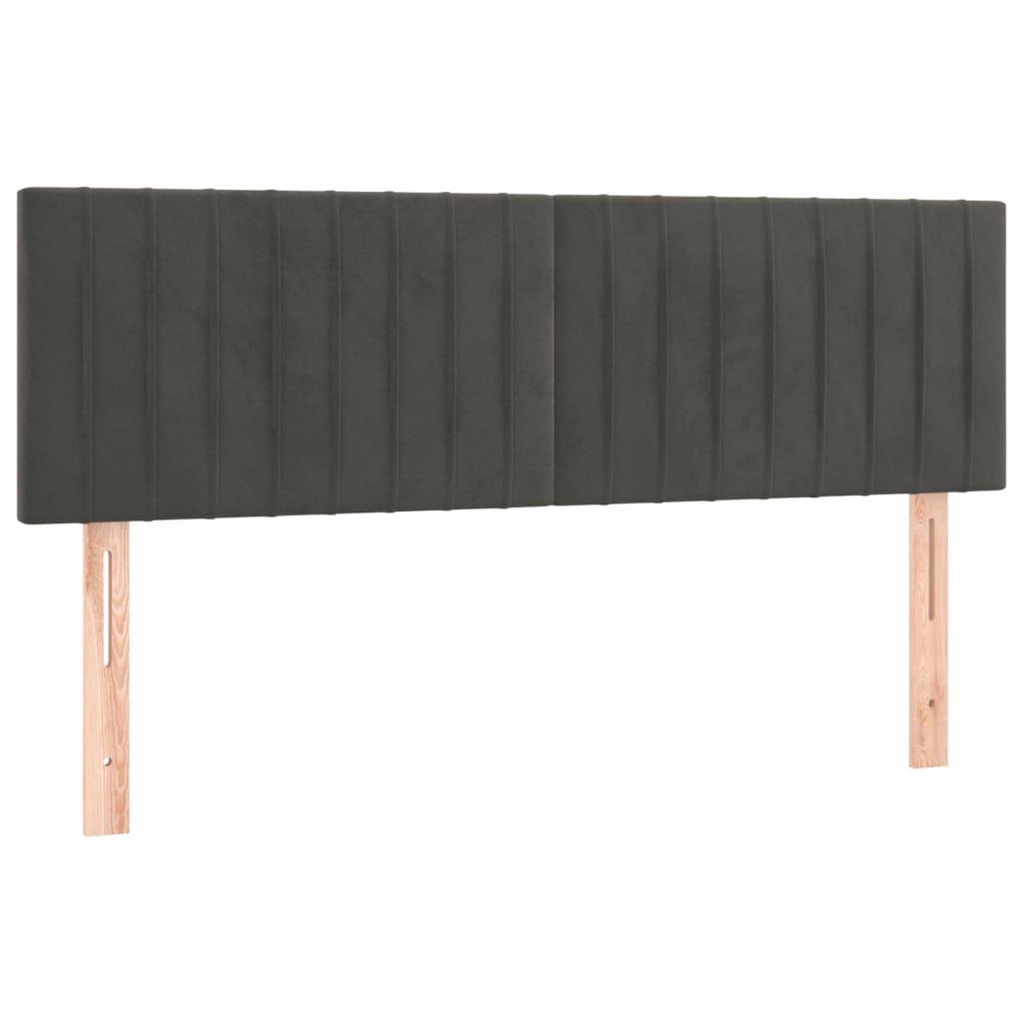 Voir la diapositive 2 : VIDAXL Tetes de lit 2 pcs Gris fonce 72x5x78/88 cm Velours