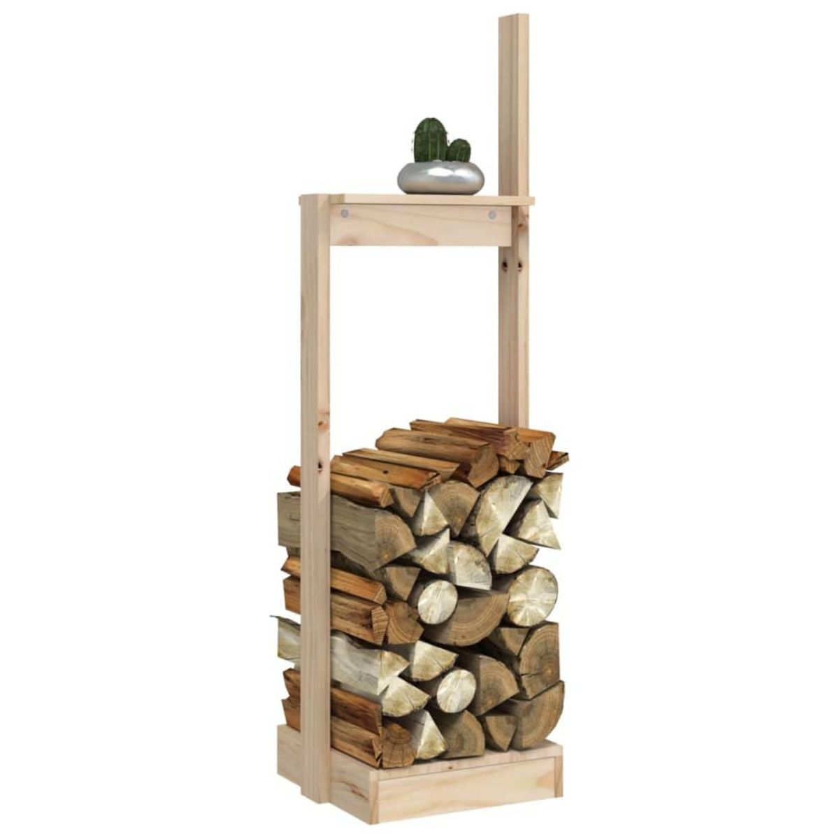 VIDAXL Porte-buches 33,5x30x110 cm Bois massif de pin