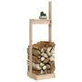 Voir la diapositive 4 : VIDAXL Porte-buches 33,5x30x110 cm Bois massif de pin