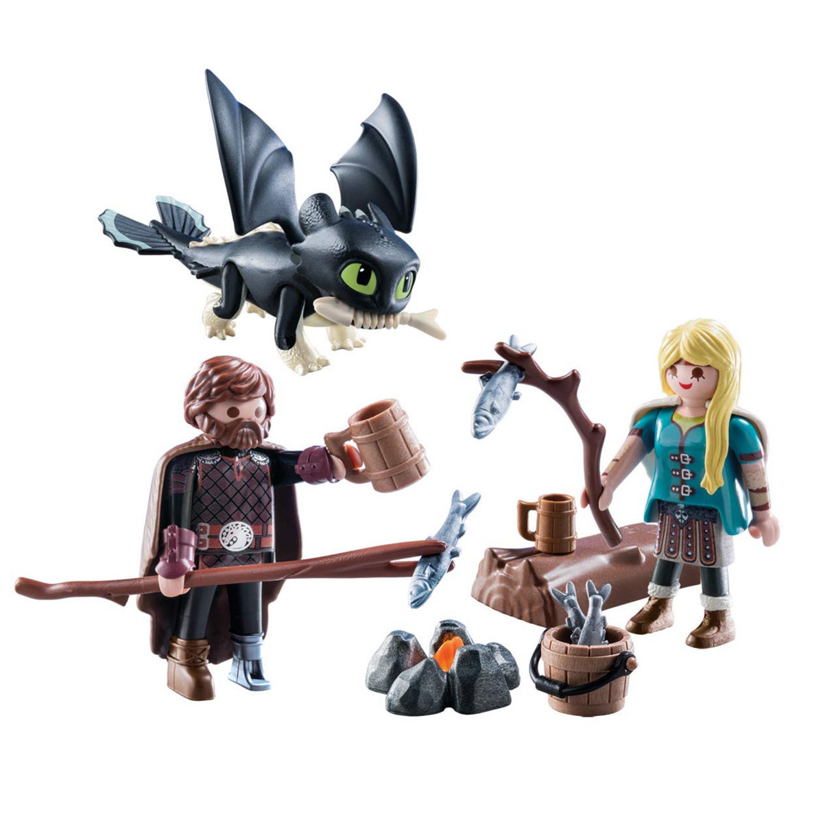 PLAYMOBIL 70040 - Dragons - Harold et Astrid avec bébé dragon