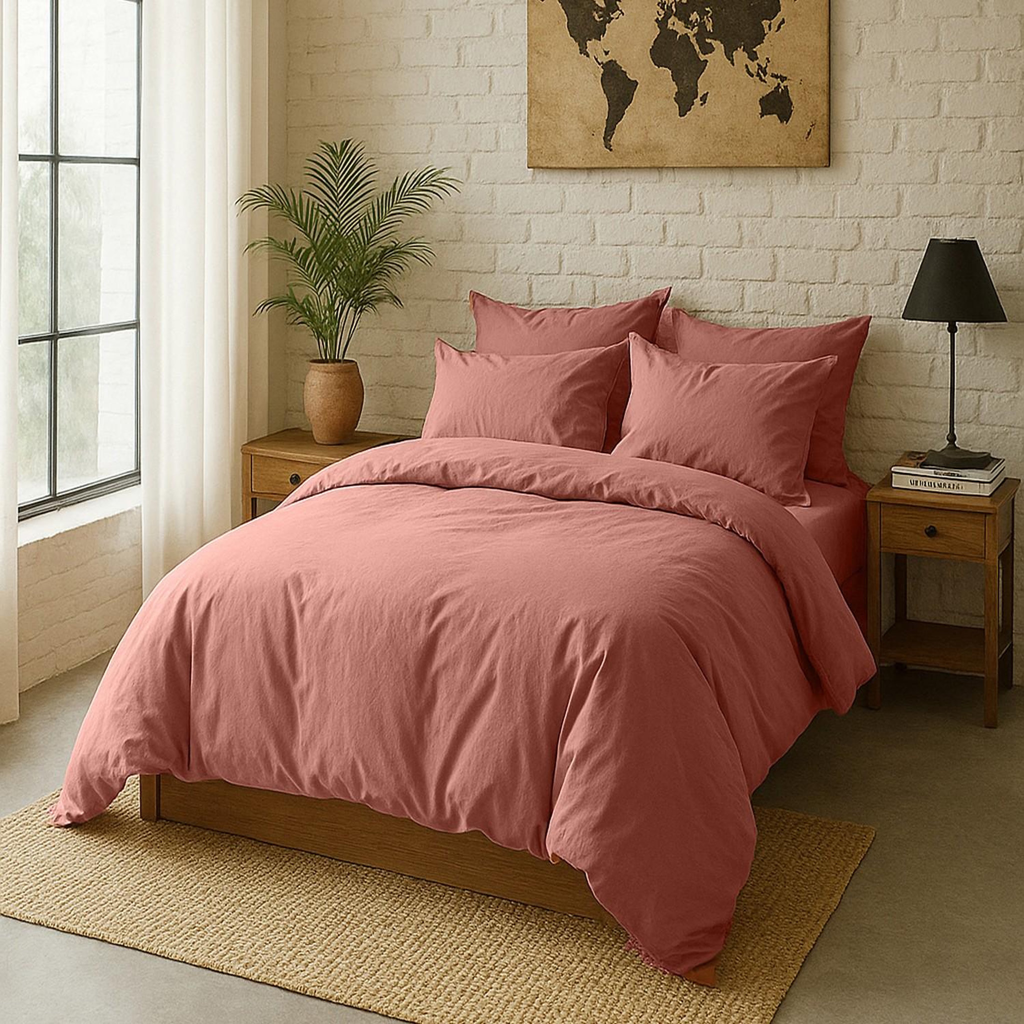 Voir la diapositive 4 : BATON ROUGE Drap housse en percale de coton