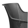 Voir la diapositive 2 : Lot de 6 fauteuils en résine gris anthracite ELISA