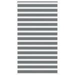 VIDAXL Store zebre gris fonce largeur du tissu 125,9 cm polyester