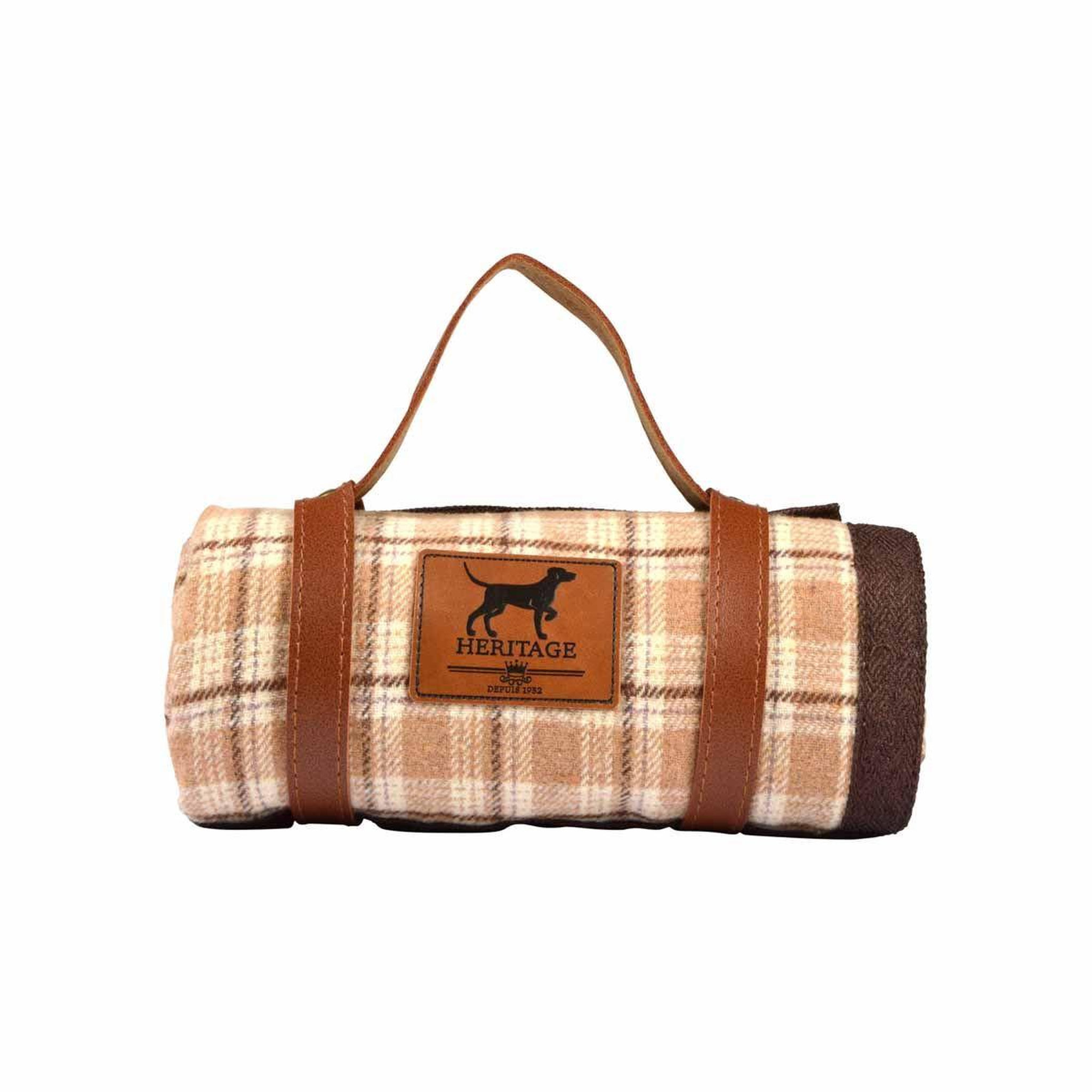 Voir la diapositive 5 : LOVE STORY Plaid pour chien & chat  héritage  50x70cm noisette