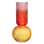 Paris Prix Vase Design en Verre  Aurora  40cm Rouge & Jaune