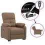 Voir la diapositive 2 : VIDAXL Fauteuil inclinable electrique Marron Tissu