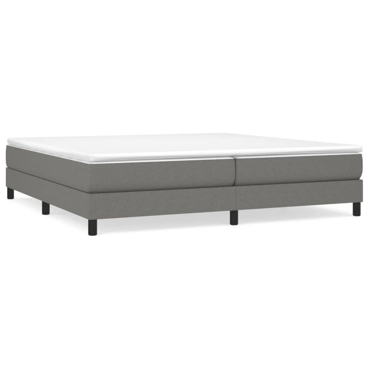 VIDAXL Sommier a lattes de lit avec matelas Gris fonce 200x200cm Tissu