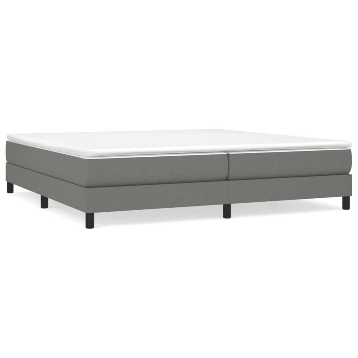 VIDAXL Sommier a lattes de lit avec matelas Gris fonce 200x200cm Tissu