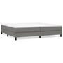 Voir la diapositive 2 : VIDAXL Sommier a lattes de lit avec matelas Gris fonce 200x200cm Tissu