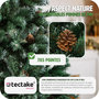Voir la diapositive 5 : tectake Sapin de Noël artificiel 180 cm avec pommes de pin vert