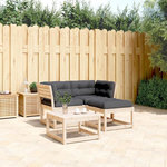 VIDAXL Salon de jardin 3 pcs avec coussins bois de pin massif