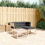 Voir la diapositive 1 : VIDAXL Salon de jardin 3 pcs avec coussins bois de pin massif