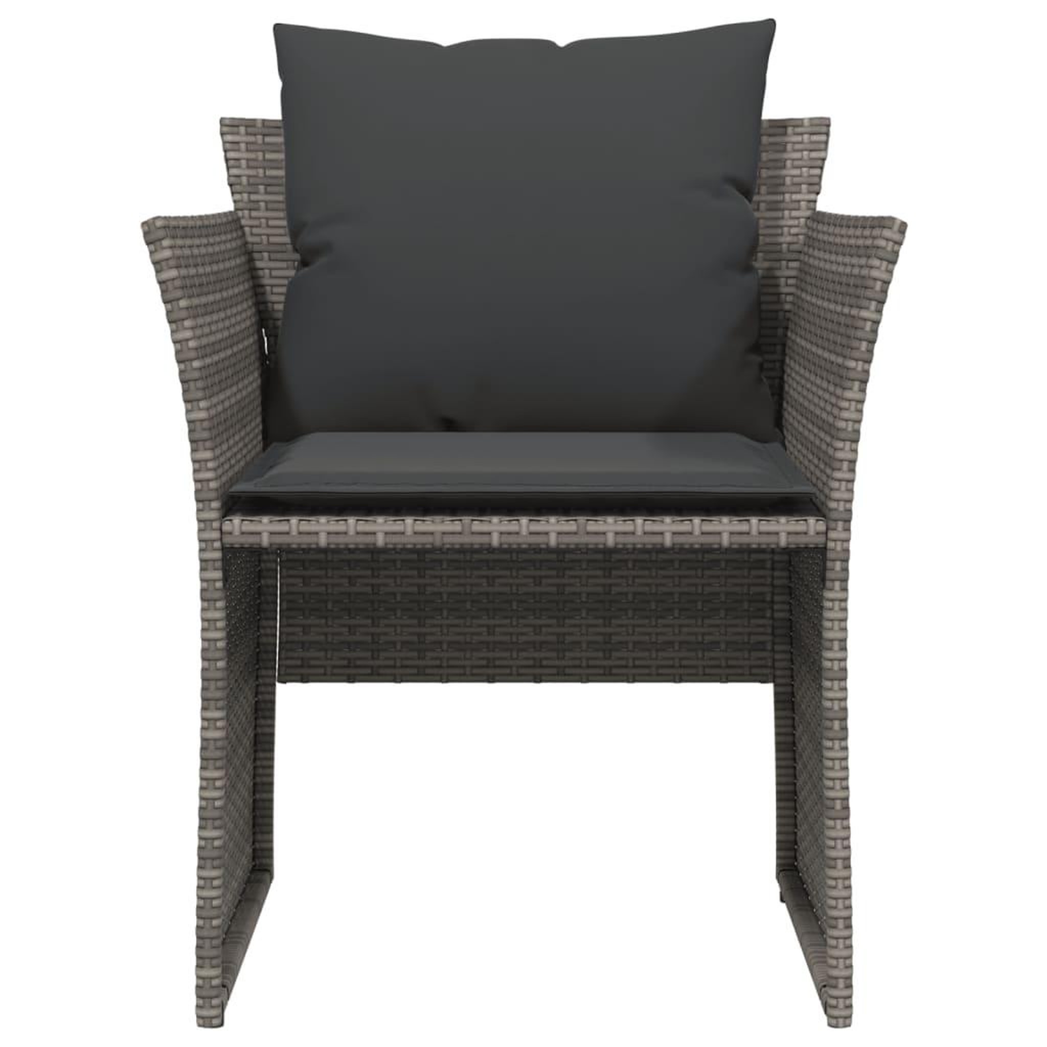 Voir la diapositive 5 : VIDAXL Chaise de jardin avec tabouret gris resine tressee