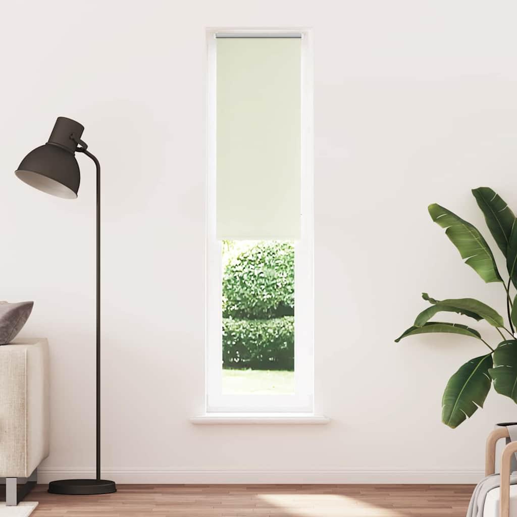 Voir la diapositive 2 : VIDAXL Store enrouleur occultant blanc casse 50x210cm largeur du tissu