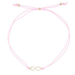 L'ATELIER D'AZUR Bracelet Infini Or Jaune - Cordon Rose - Femme