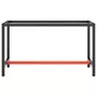 VIDAXL Cadre de banc de travail Noir et rouge mat 140x50x79 cm Metal