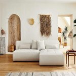 LISA DESIGN Onyx - canapé modulable d'angle réversible 4 places - en tissu. Coloris disponibles : Gris, Beige, Vert, Orange