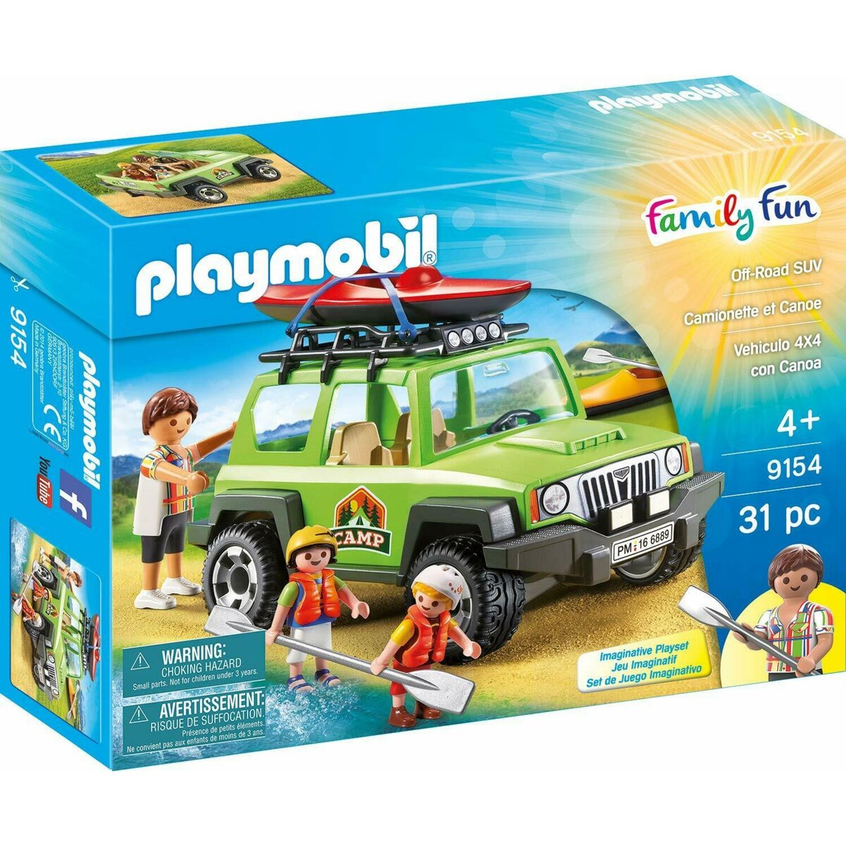 PLAYMOBIL 9154 - Family Fun - Camionnette et canoé