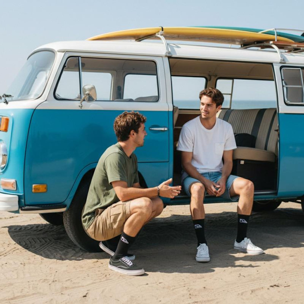 QUIKSILVER Quiksilver Pack de Chaussettes Homme Crew – Lot 6 Paires Sport Cushioned