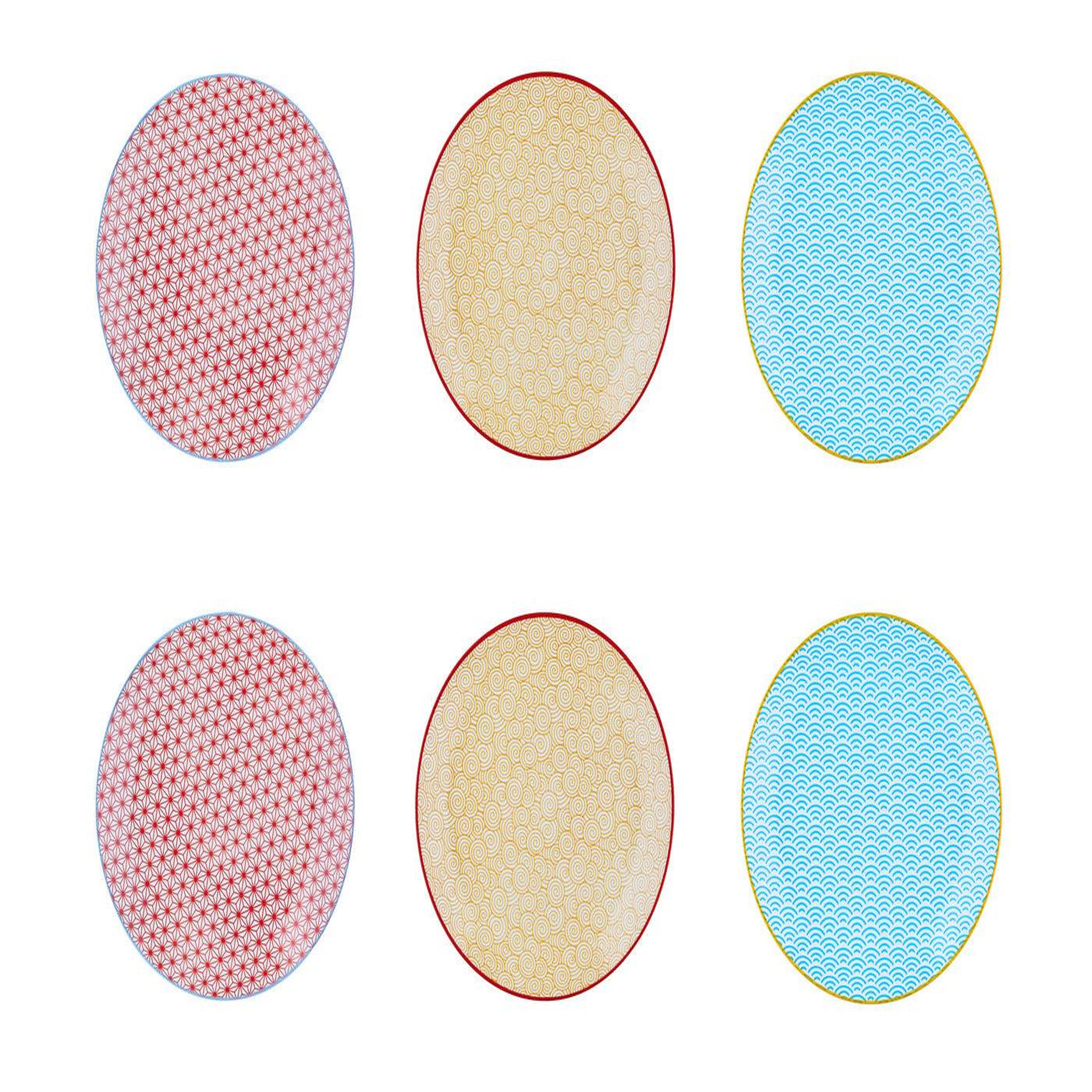 BJORN Assiette pattern ø21cm - 6 pièces - color