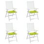 Voir la diapositive 4 : VIDAXL Coussins de chaise de jardin lot de 4 vert vif 40x40x3 cm