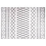 VIDAXL Tapis lavable antiderapant 120x180 cm noir et blanc