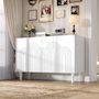 Voir la diapositive 4 : MERAX Buffet 3 porte(s) 0 tiroir(s) - 120 cm blanc mdf