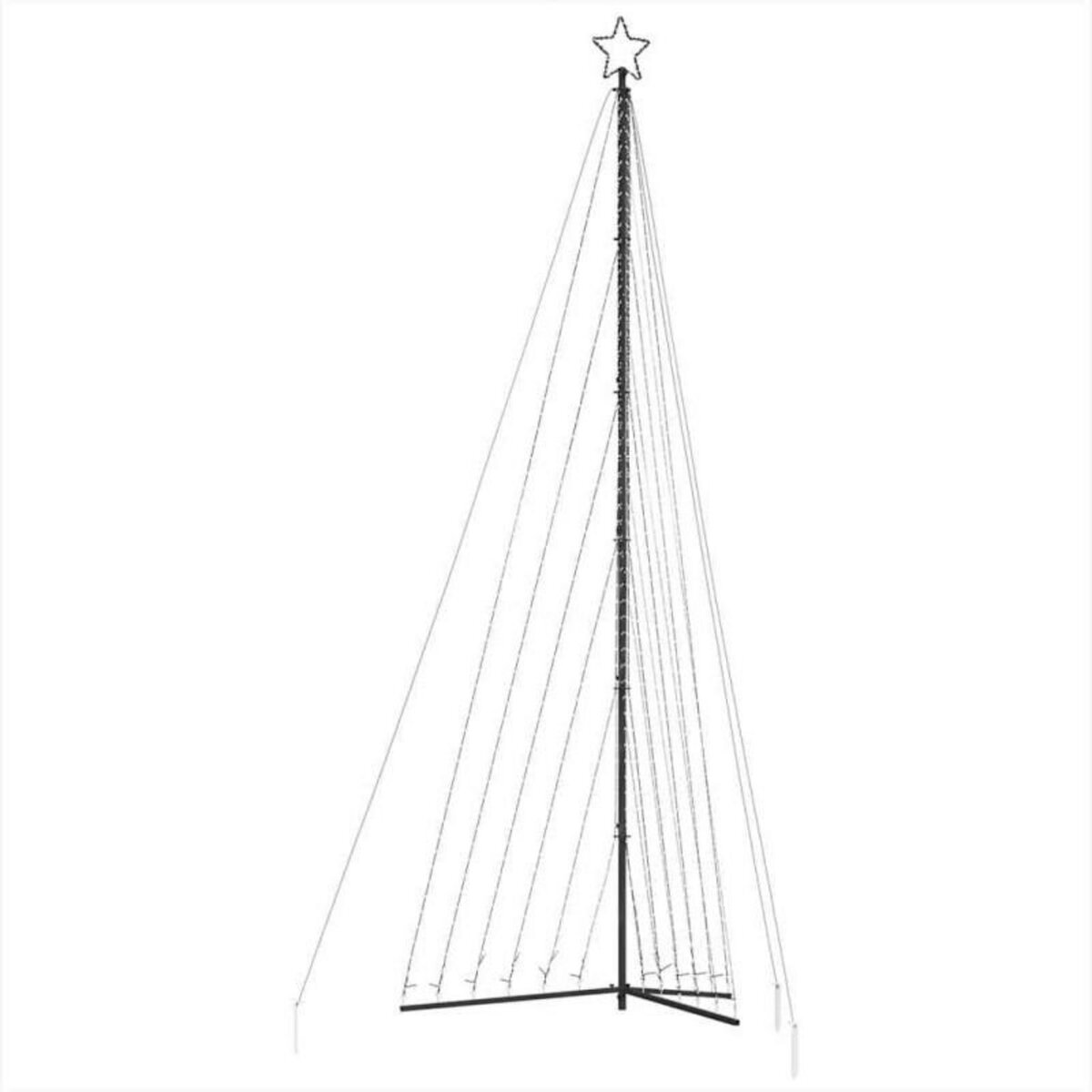 VIDAXL Guirlande de sapin de Noël 789 LED blanc froid 476 cm