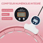 Voir la diapositive 6 : HOMCOM Hula Hoop fitness réglable dia. 76-113 cm - picots massage intégrés, segments amovibles - blanc rose