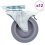Voir la diapositive 1 : VIDAXL 12 pcs Roulettes pivotantes 75 mm