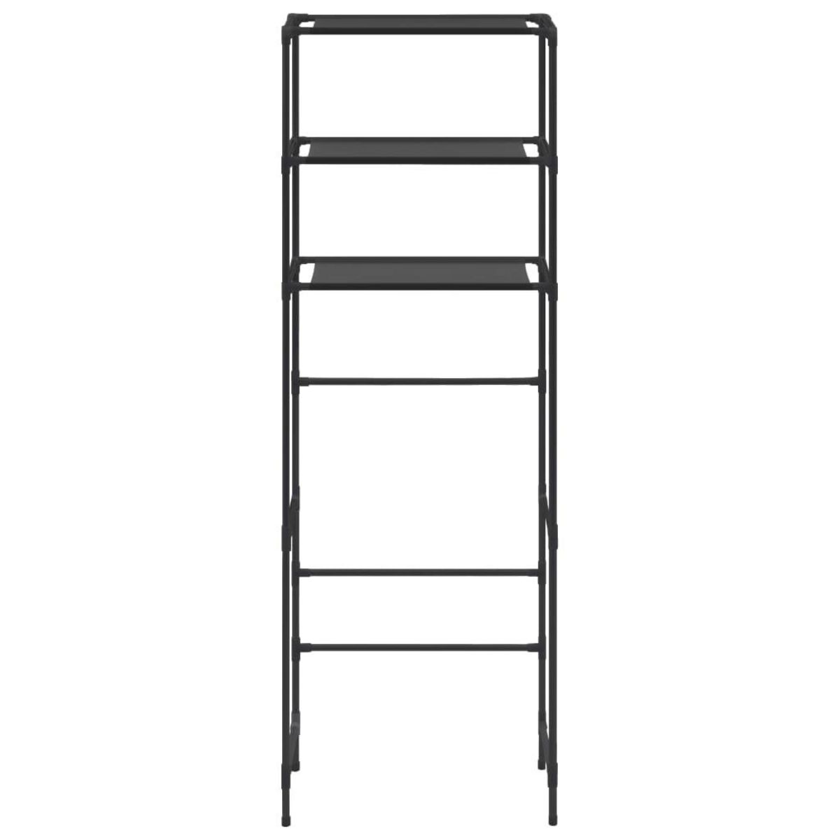 VIDAXL Support de rangement de toilette a 3 niveaux Noir 53x28x169 cm
