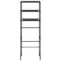 Voir la diapositive 3 : VIDAXL Support de rangement de toilette a 3 niveaux Noir 53x28x169 cm