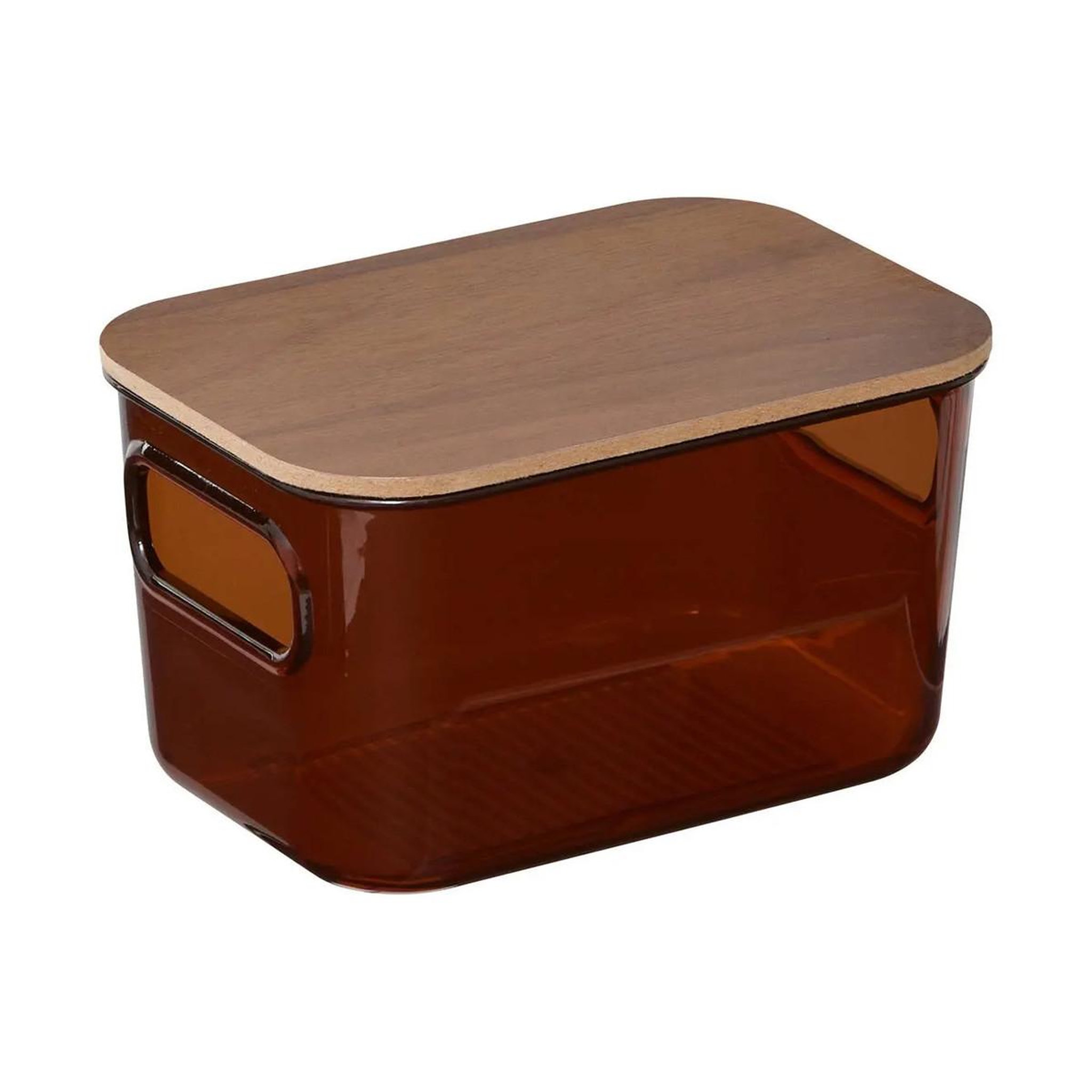 FIVE Boîte de Rangement Avec Couvercle  Lycia  14cm Acajou