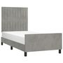Voir la diapositive 3 : VIDAXL Cadre de lit sans matelas gris clair 80x200 cm velours