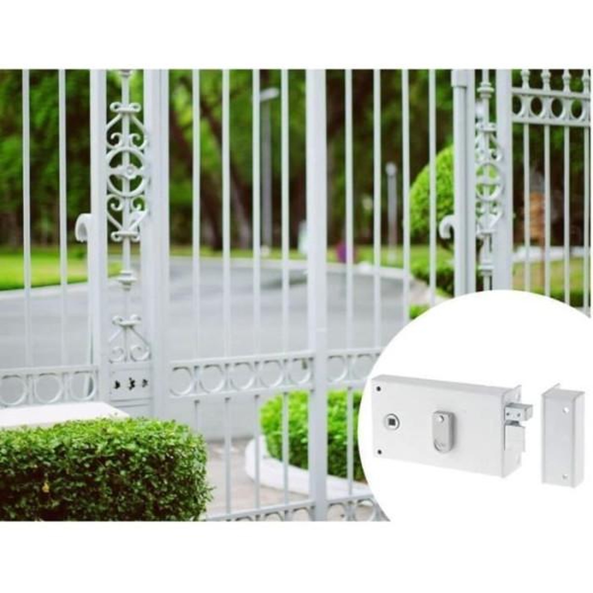 Voir la diapositive 5 : YALE Serrure en applique horizontale a fouillot - yale - yah37d - blanc - 2 clés fournies - version droite