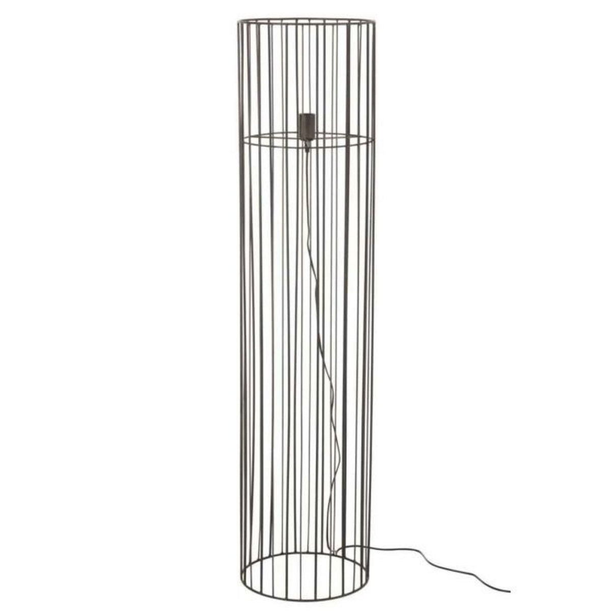 Paris Prix Lampadaire sur Pied en Métal  Cylindre  59cm Noir